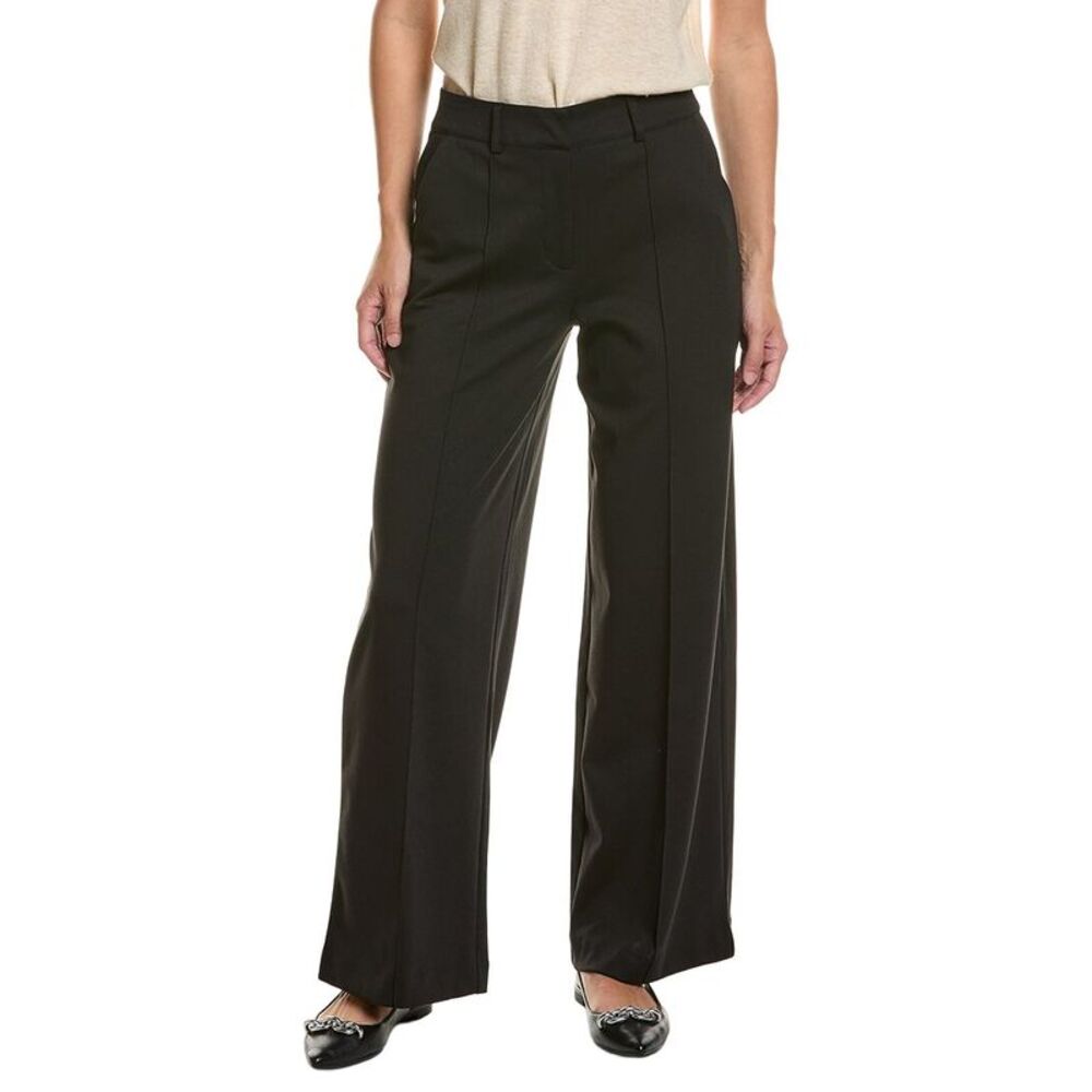 Ichi Womens  Ihkate Sus Office Wide Leg Pant, Black